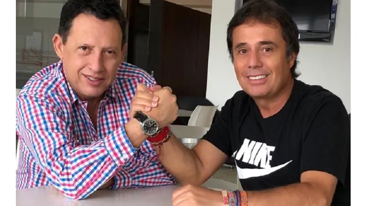 Óscar Rentería y César Augusto Londoño, periodistas del programa 'El pulso del fútbol', de Caracol Radio.