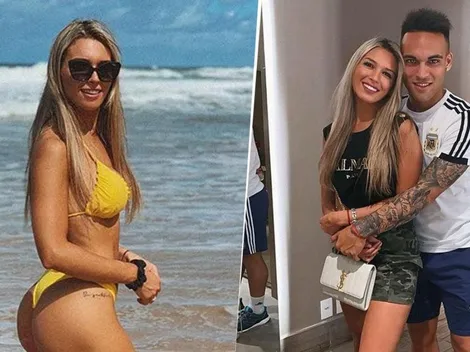 Bien pegaditos y besándose en el mar: la foto de Agus Gandolfo con Lautaro Martínez