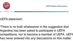 El comunicado oficial de UEFA sobre los rumores que lo vinculan con la Selección Argentina