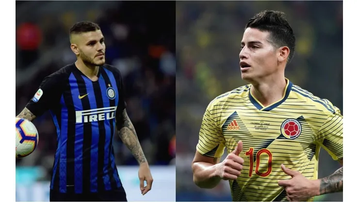 Mauro Icardi y James Rodríguez, pretendidos por el Atlético de Madrid.