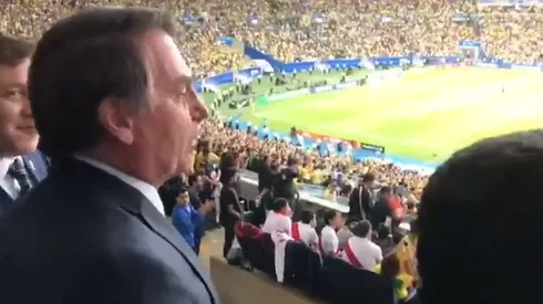 Bolsonaro se abrazó con Alejandro Domínguez.