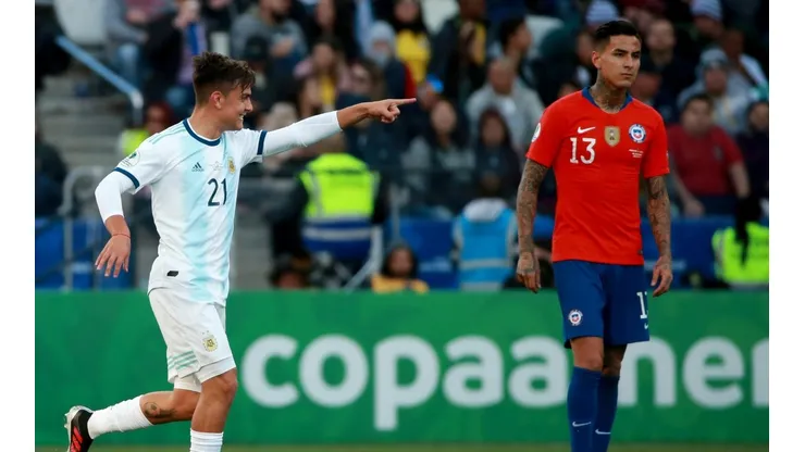 Paulo Dybala anotó el 2-0 ante Chile. (Getty)
