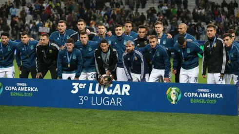 La foto del tercer puesto. (Getty)