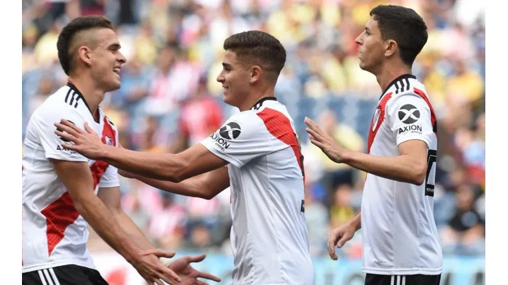 El festejo de los jugadores de River.