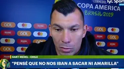Foto de Gary Medel en la entrevista.