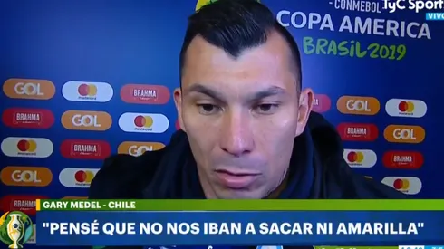Foto de Gary Medel en la entrevista.