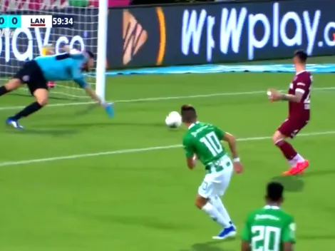 Cepellini tuvo el primero de Nacional contra Lanús y la estrelló contra el palo