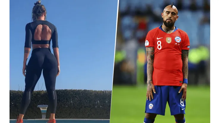 Foto de Arturo Vidal y su novia.