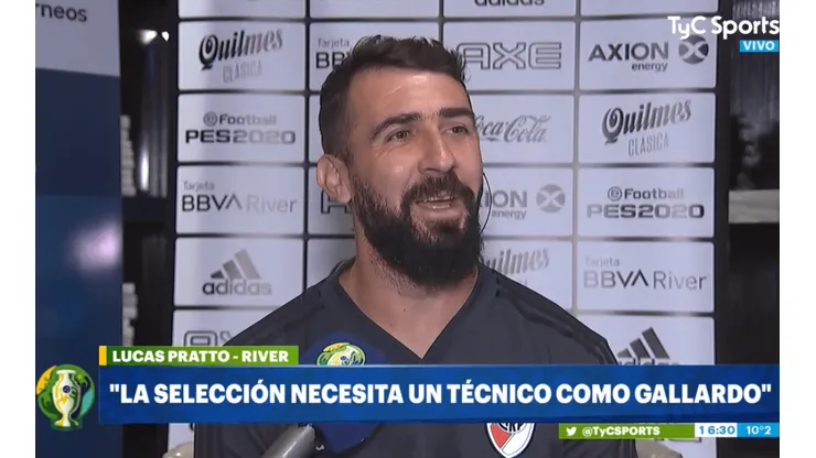 Pratto: "La Selección Argentina necesita un técnico como Gallardo"
