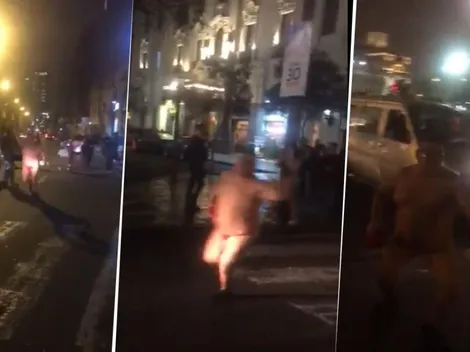 El más loco de todos: Perú se clasificó a la final y él salió semidesnudo a festejar