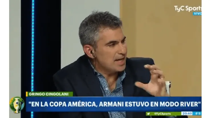Foto del periodista en el momento.