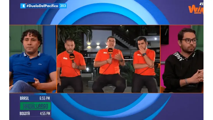 Foto de los periodistas hablando en el programa.