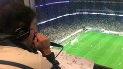 Mariano Closs, durante la transmisión de México-Costa Rica, en Houston.