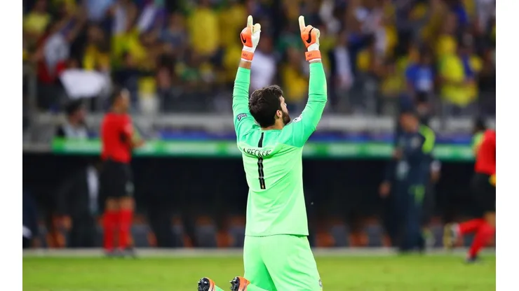 Foto de Alisson, portero de Brasil.