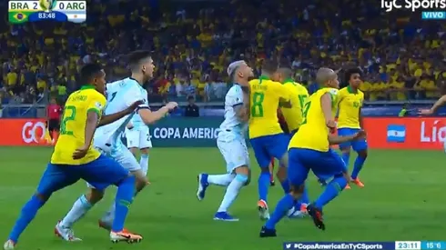 La acción que protestó todo el equipo argentino.