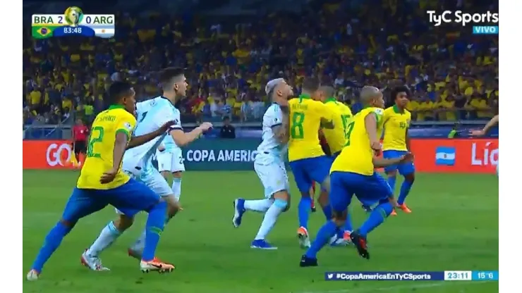La acción que protestó todo el equipo argentino.