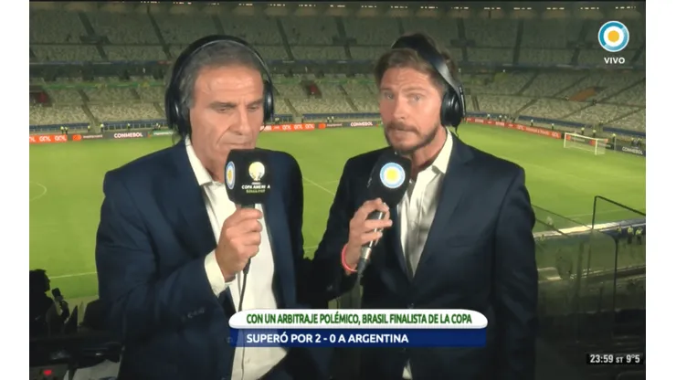 Vignolo explotó de bronca contra el arbitraje: "Que le entreguen la Copa a Brasil"