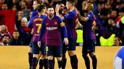 Foto de Lionel Messi y los jugadores de Barcelona.