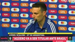 Lionel Scaloni en conferencia de prensa.