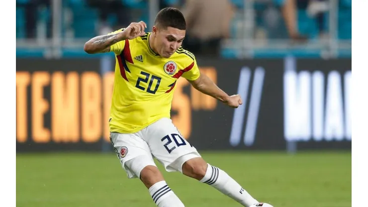 Juan Fernando Quintero, jugador de River Plate de Argentina.