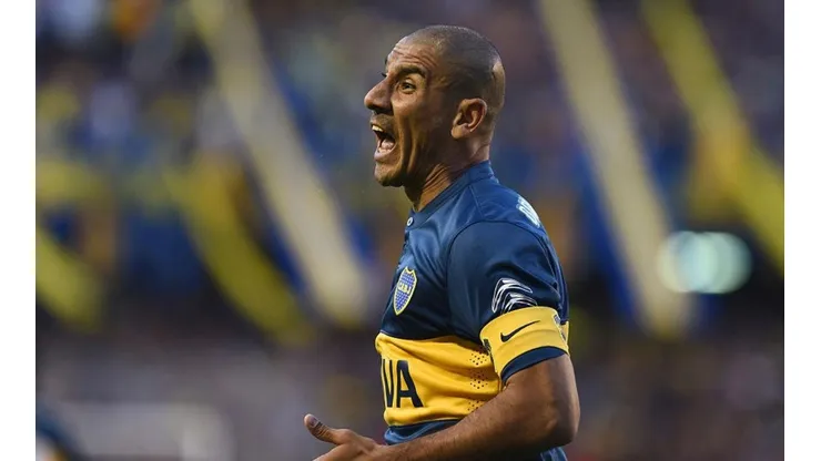 Daniel 'Cata' Díaz con la camiseta de Boca Juniors.