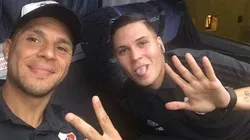 Enzo Pérez metió foto con varios jugadores de River, pero todos hablan del look de Quintero