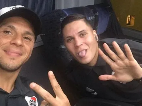 Enzo Pérez metió foto con varios jugadores de River, pero todos hablan del look de Quintero