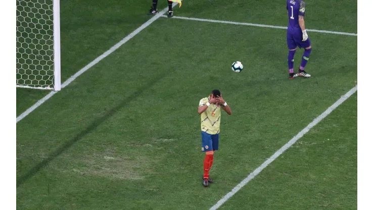 William Tesillo tras errar su penal contra Chile en Copa América.
