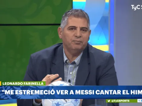 Farinella contó cuál fue su reacción al ver a Messi cantar el himno y Twitter explotó