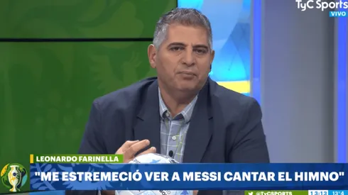 Farinella contó cuál fue su reacción al ver a Messi cantar el himno y Twitter explotó