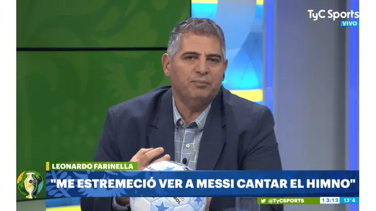 Farinella contó cuál fue su reacción al ver a Messi cantar el himno y Twitter explotó