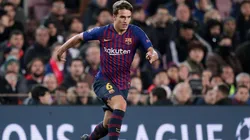 Denis Suárez con la camiseta de Barcelona.