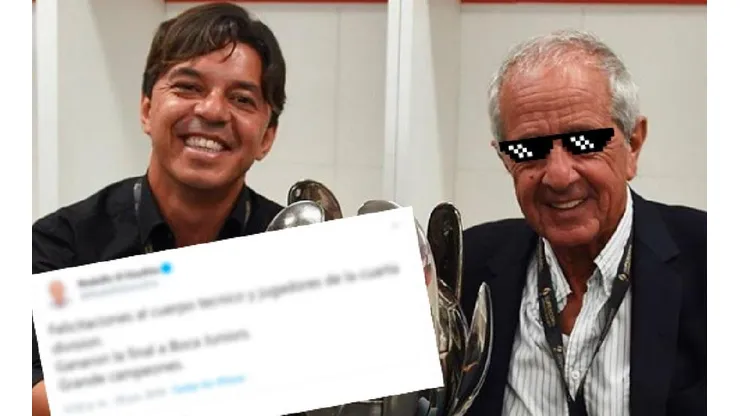 D'Onofrio le dedicó un tuit a los campeones de la cuarta.