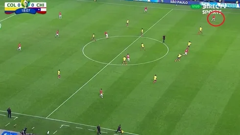 La posición adelantada de Alexis Sánchez.