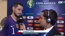 Arias se emocionó en plena entrevista.