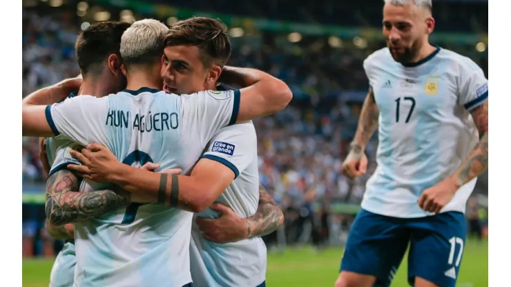 Foto de los jugadores de la Selección Argentina.