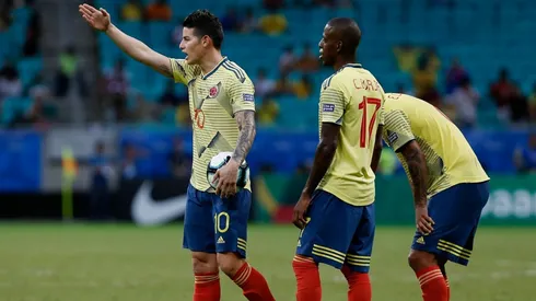 Foto de los futbolistas de la Selección Colombia.