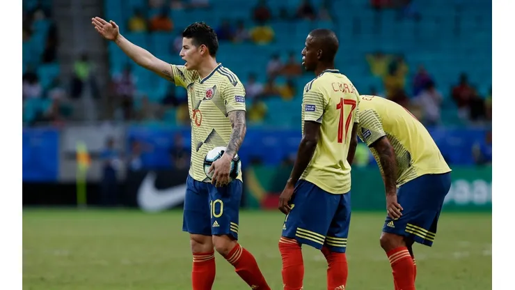 Foto de los futbolistas de la Selección Colombia.