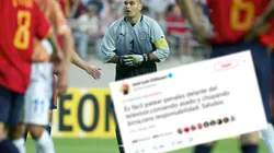 Chilavert y un tuit troleando a un 'hater'.