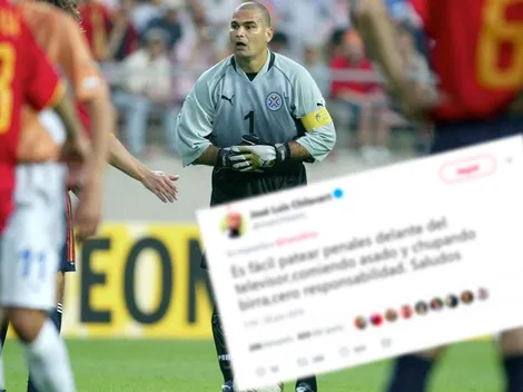 Chilavert troleó fuerte a un seguidor que se metió con Paraguay: "Es fácil comiendo asado"