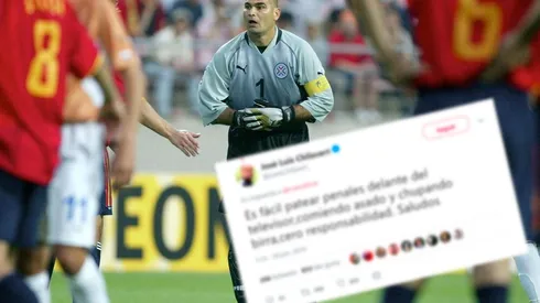 Chilavert y un tuit troleando a un 'hater'.