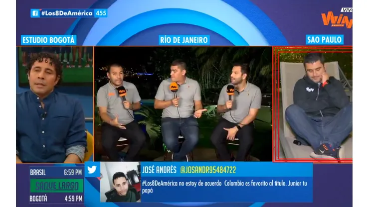Captura de pantalla del programa 'Saque Largo', de WIN Sports.