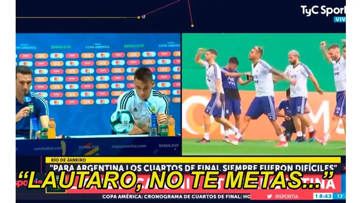 Como un padre a un hijo: Scaloni defendió a Lautaro de la pregunta de un periodista