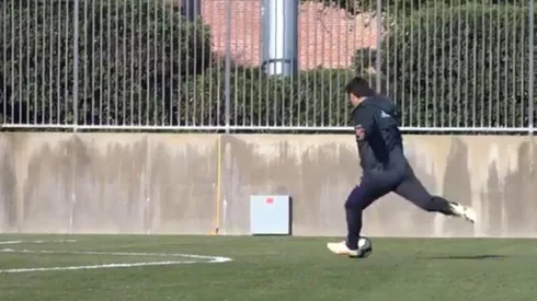 Mirá esa pegada: la cuenta oficial de River subió un video de Gallardo entrenando a sus arqueros