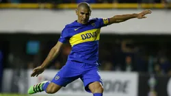 Daniel 'Cata' Díaz con la camiseta de Boca Juniors.