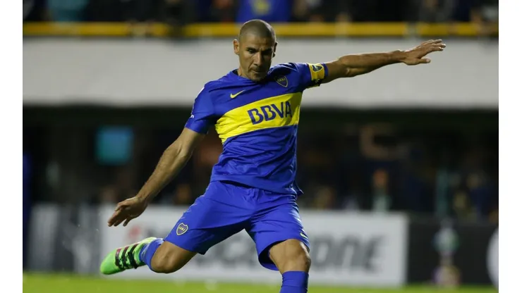 Daniel 'Cata' Díaz con la camiseta de Boca Juniors.
