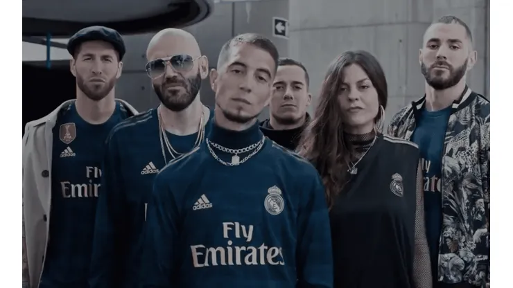 Real Madrid presentó su nueva indumentaria con la colaboración de Denom y un himno trap