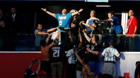 Foto histórica de Diego Maradona.