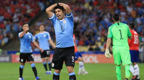 Foto de Luis Suárez en el momento que pidió mano.