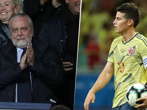El último guiño del presidente del Napoli a James Rodríguez